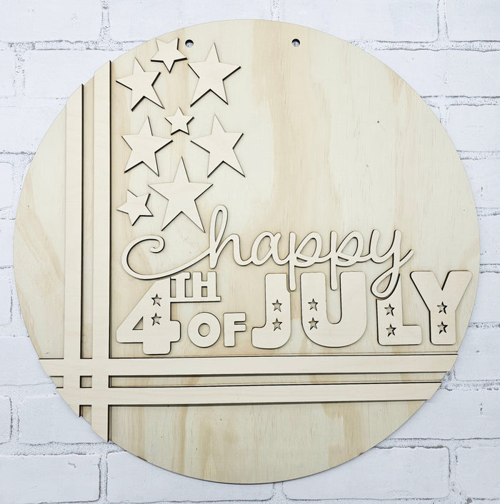 Happy 4th of July Cross stitch Door Hanger-wholesale