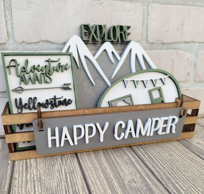 Happy Camper- Interchangeable Inserts