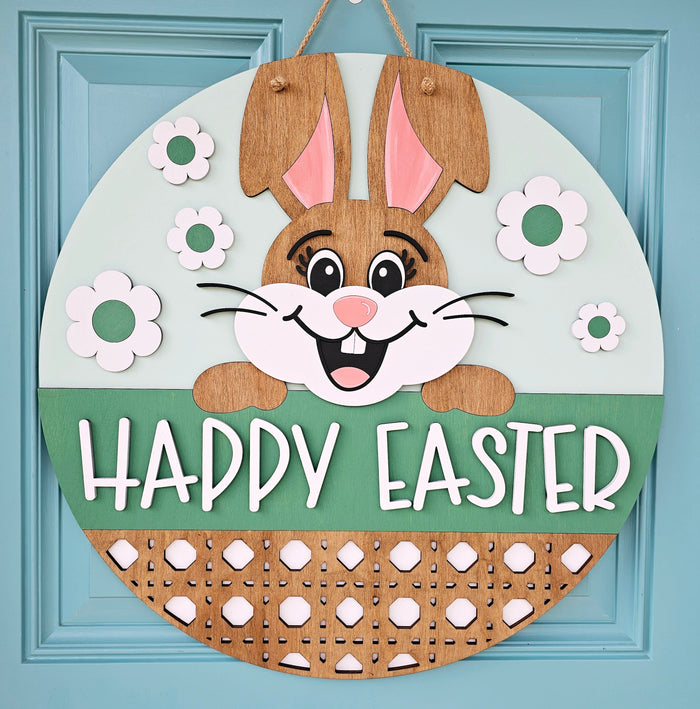 Happy Easter Cheerful Bunny Door Hanger-wholesale