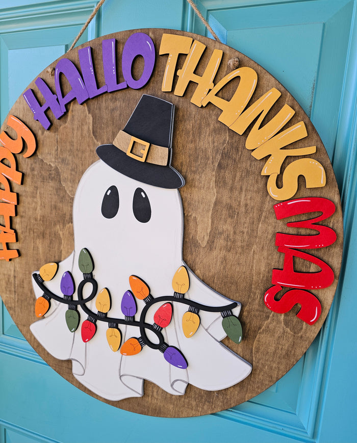 Happy Hallothanksmas Door Hanger-wholesale