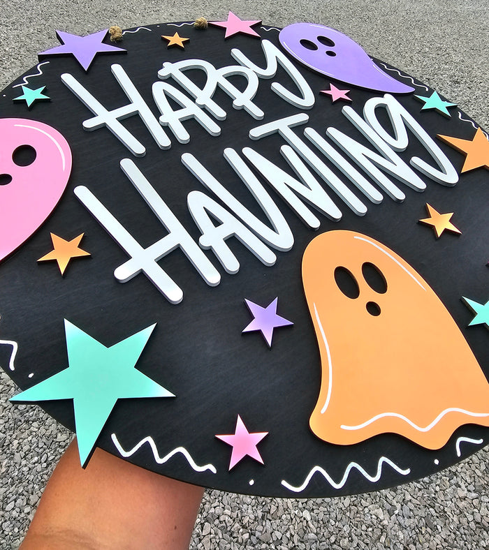 Happy Haunting Ghost Door Hanger-wholesale