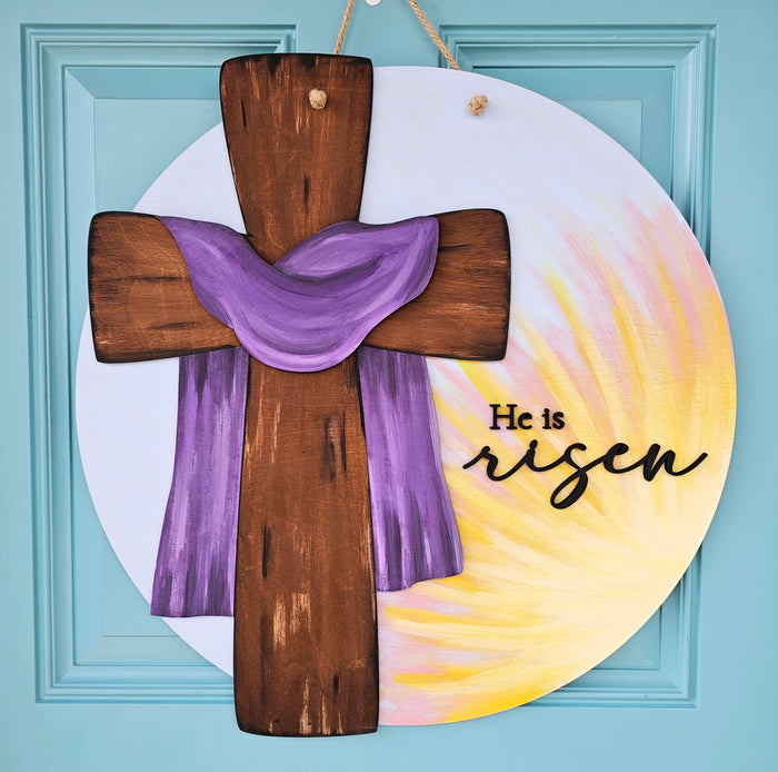 He is Risen Sunshine Cross Door Hanger-wholesale