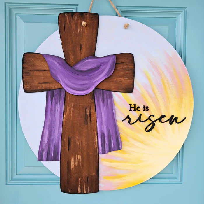 He is Risen Sunshine Cross Door Hanger-wholesale
