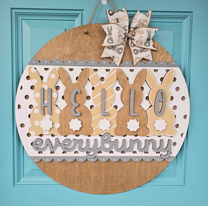 Hello Everybunny Dots Door Hanger-wholesale