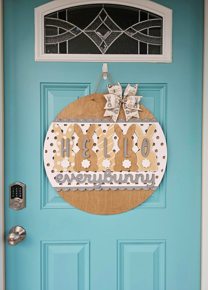 Hello Everybunny Dots Door Hanger-wholesale