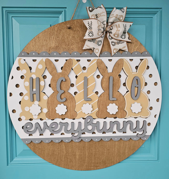 Hello Everybunny Dots Door Hanger-wholesale