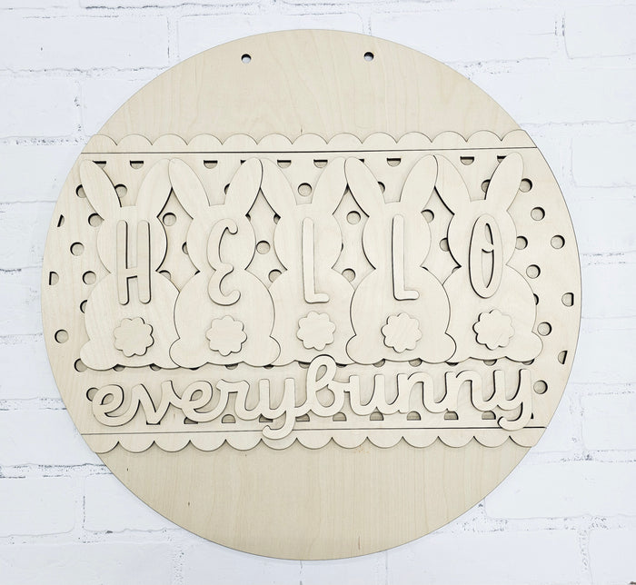 Hello Everybunny Dots Door Hanger-wholesale