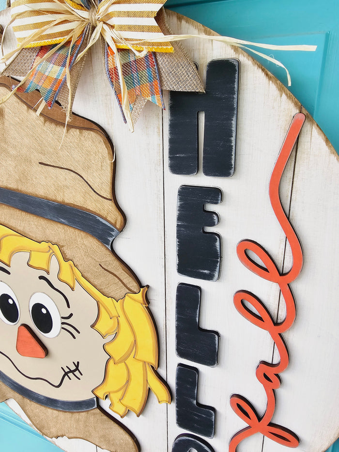 Hello Fall Scarecrow Door Hanger-wholesale
