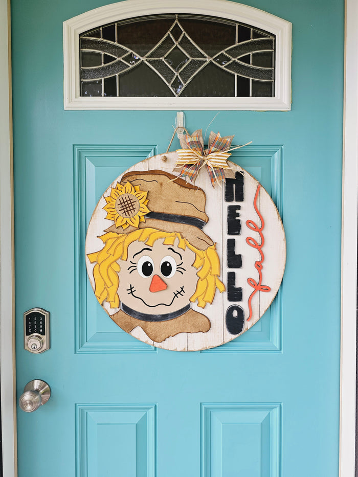 Hello Fall Scarecrow Door Hanger-wholesale