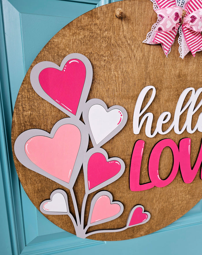 Hello Love Balloon Door Hanger-wholesale