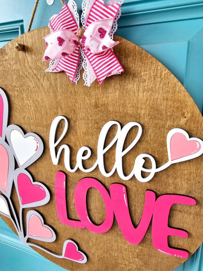 Hello Love Balloon Door Hanger-wholesale