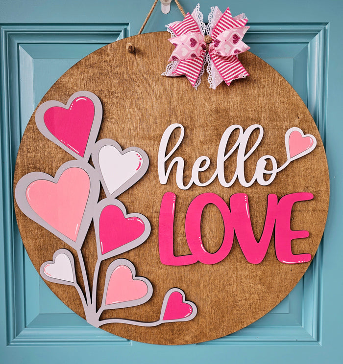 Hello Love Balloon Door Hanger-wholesale