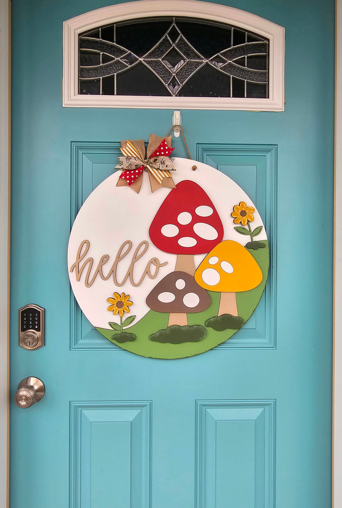 Hello Mushroom Trio Door Hanger-wholesale