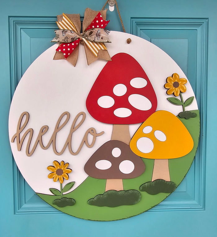 Hello Mushroom Trio Door Hanger-wholesale