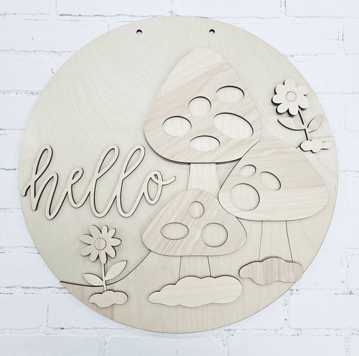 Hello Mushroom Trio Door Hanger-wholesale