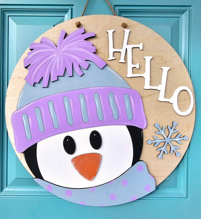 Hello Penguin Door Hanger-wholesale