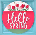 Hello Spring Tulip Door Hanger-wholesale