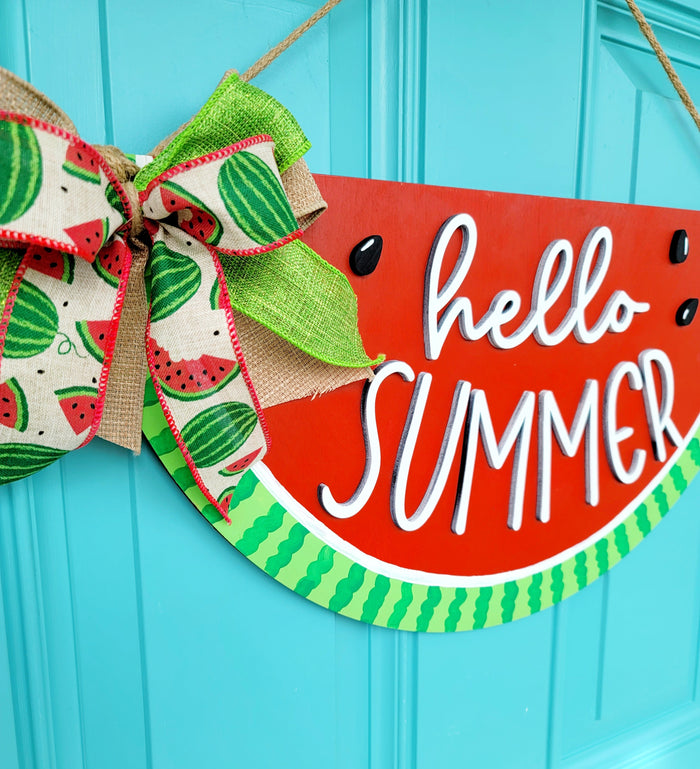 Hello Summer Watermelon Door Hanger- wholesale