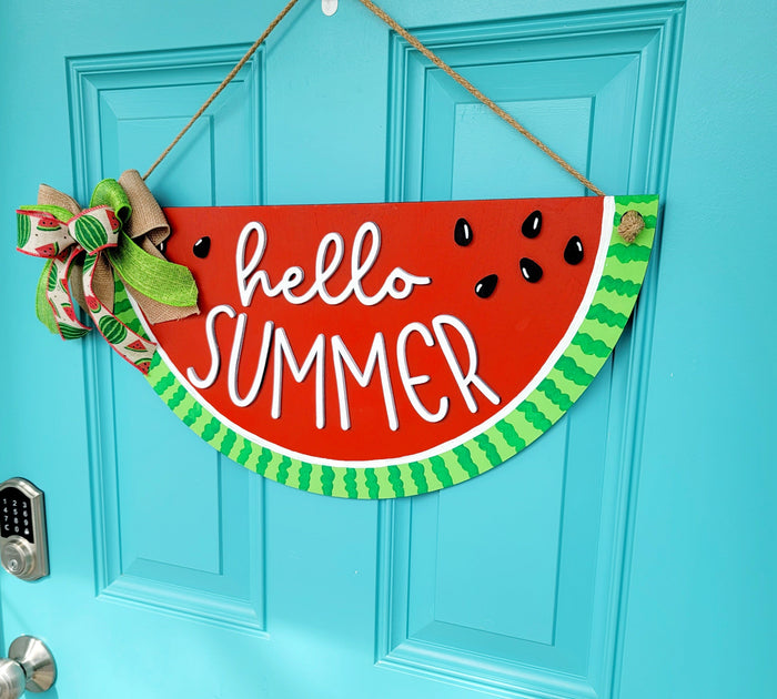 Hello Summer Watermelon Door Hanger- wholesale