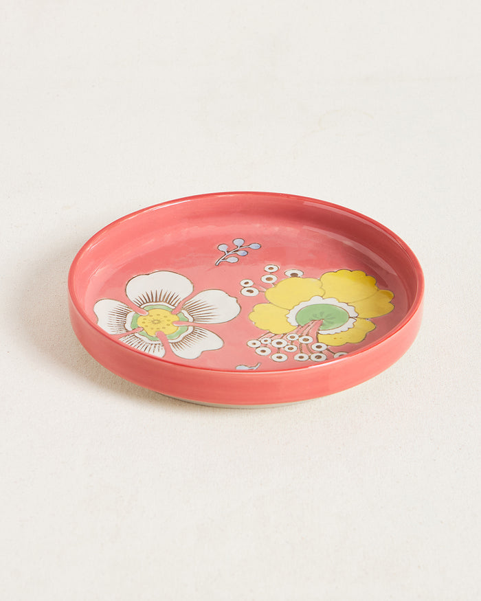 Hibiscus Bloom Platter Red