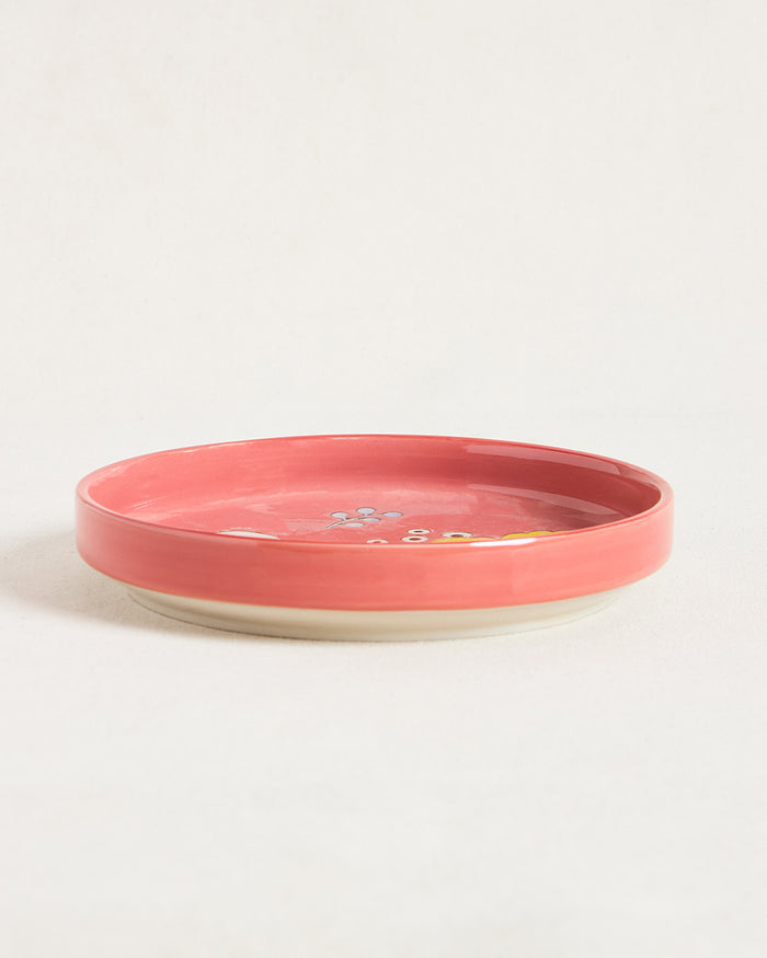 Hibiscus Bloom Platter Red