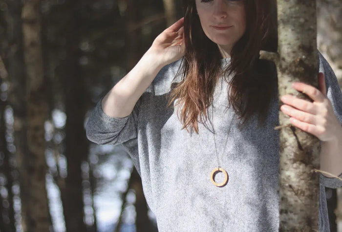 Hollow Circle Necklace Acorn Home + Apparel