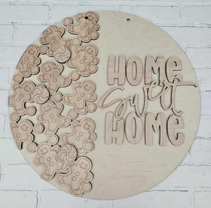 Home Sweet Home Gingerbread Door Hanger