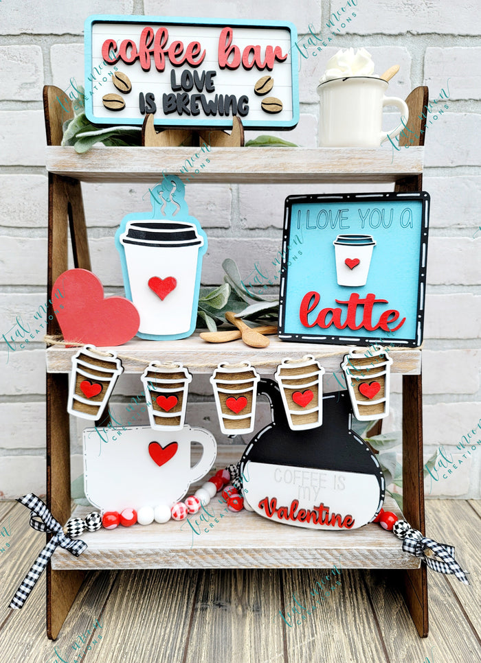 I Love You a Latte Tiered Tray Set- wholesale