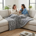 Iced Milan Silver Pine Minky Blanket