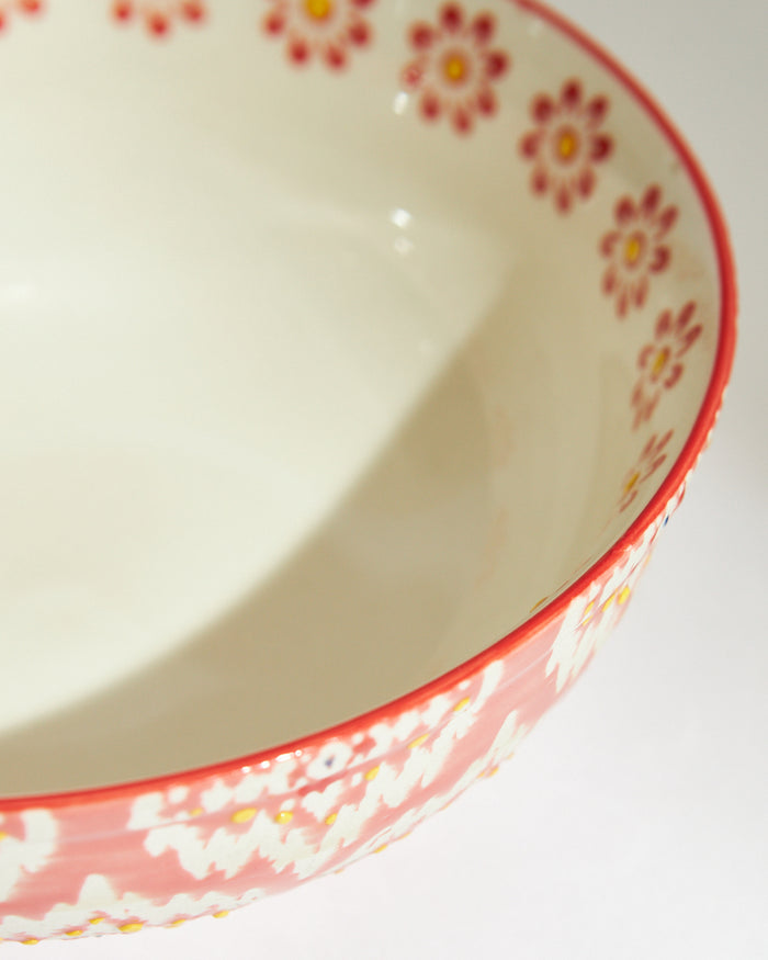Ikat Fusion Dessert Bowl | Red