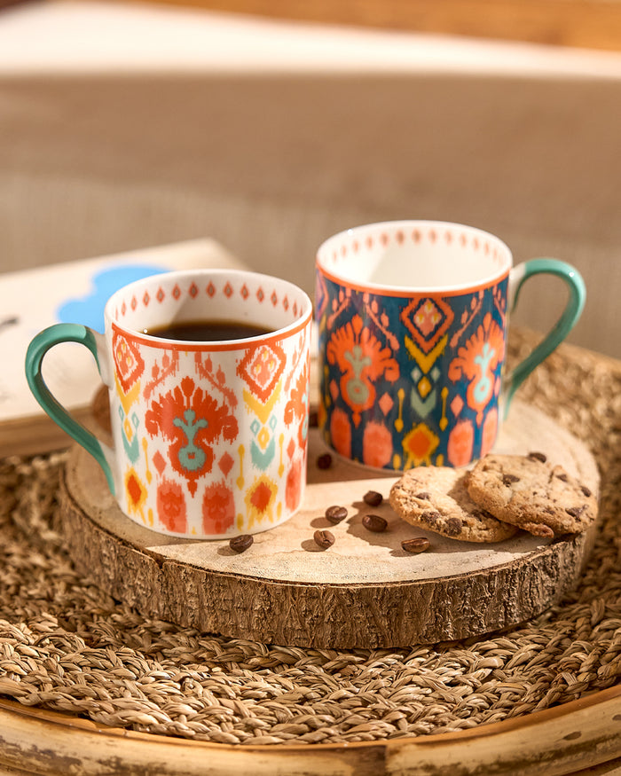 Ikat Tea Mugs Gift Set of 6