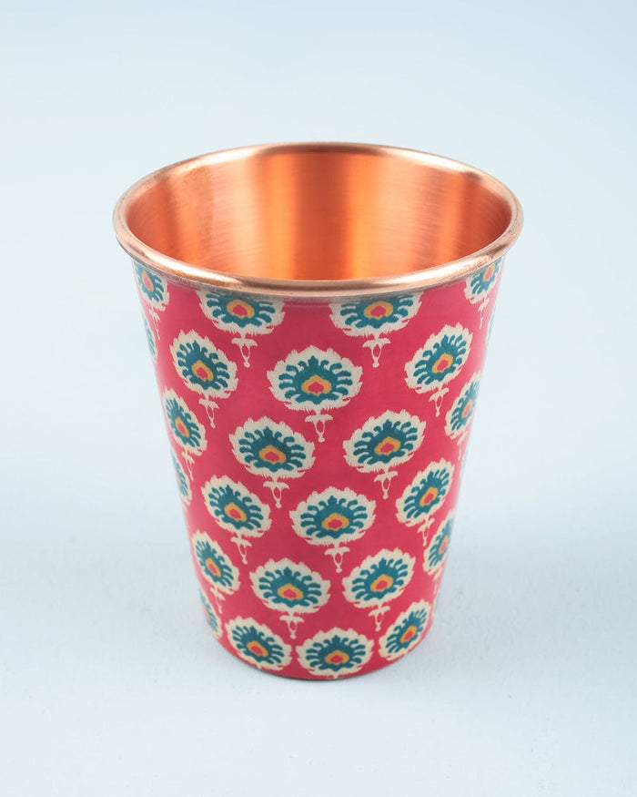 Chumbak Indian Floral Copper Tumbler - Large