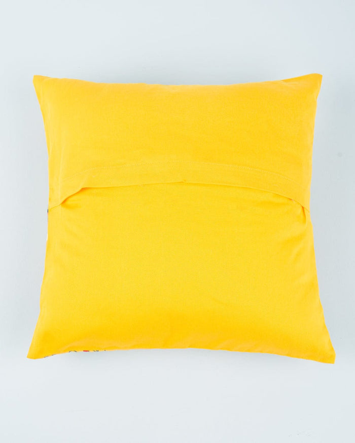 Chumbak Indian Traffic 16” Cushion Cover- Yellow
