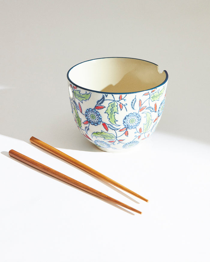 Jaipur backyard Bowl & Chopsticks Set