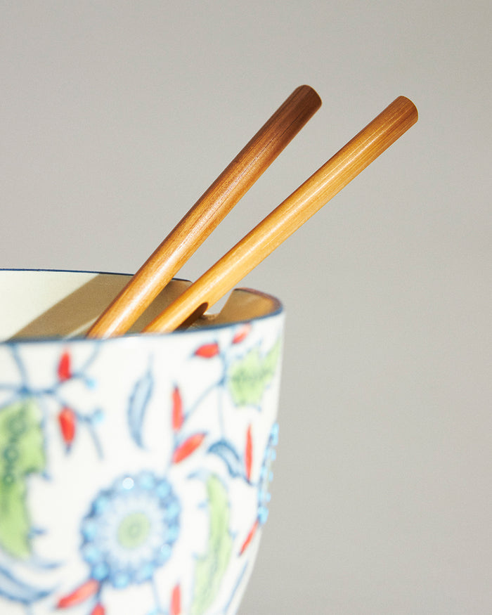 Jaipur backyard Bowl & Chopsticks Set