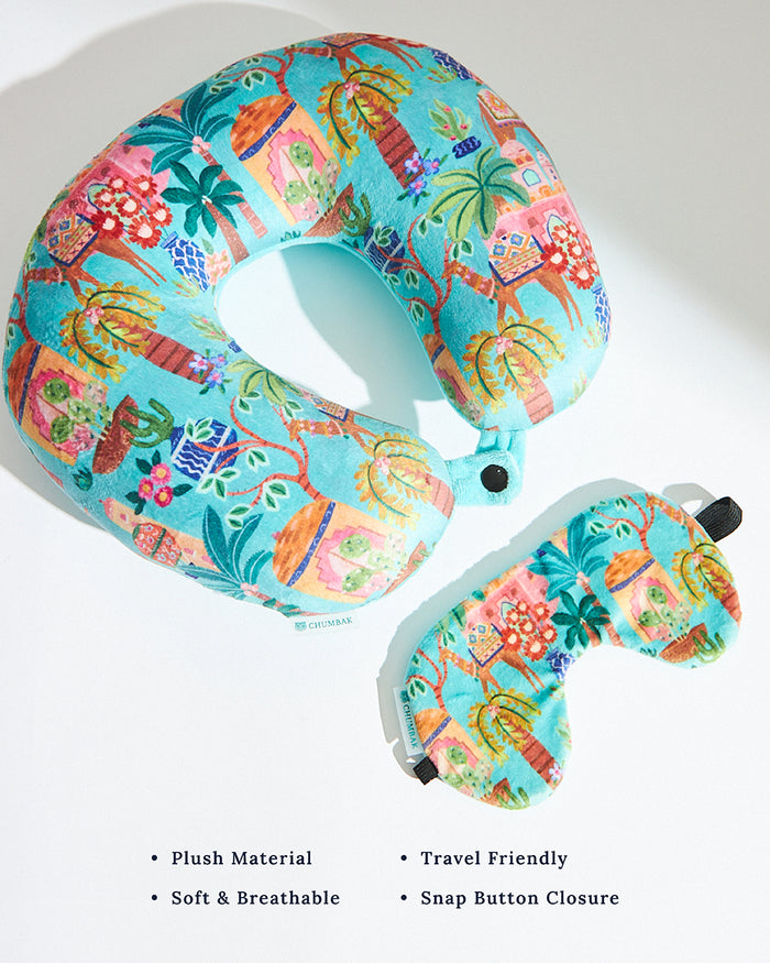 Jaipurscape Travel Pillow with Eye Mask | Digital Nomad
