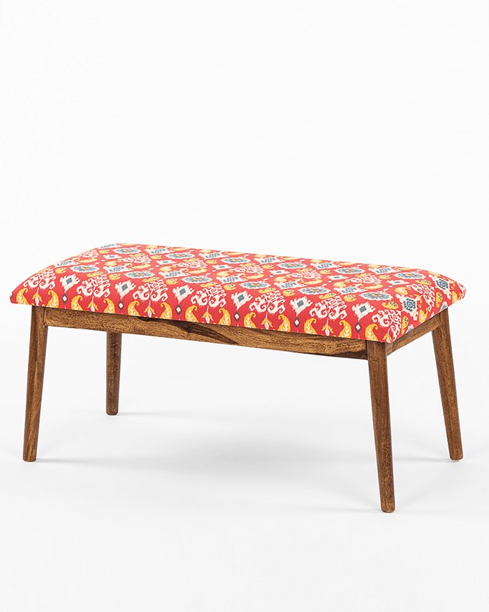 Chumbak Jodhpur Bench -  Red Ikkat