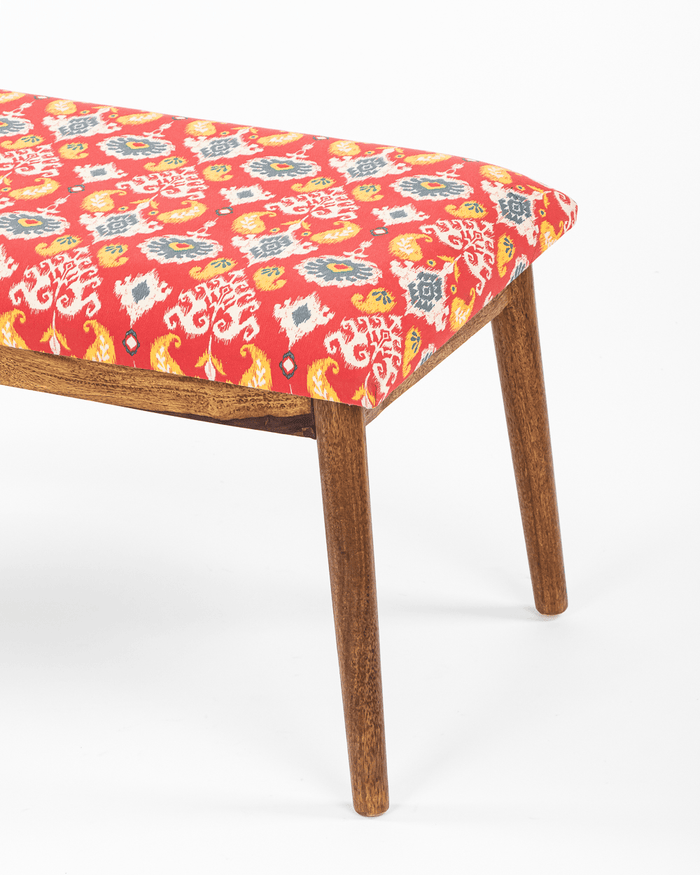 Chumbak Jodhpur Bench -  Red Ikkat