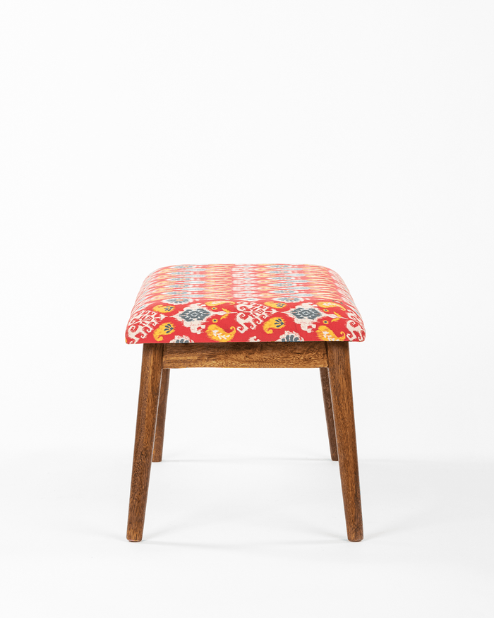 Chumbak Jodhpur Bench -  Red Ikkat