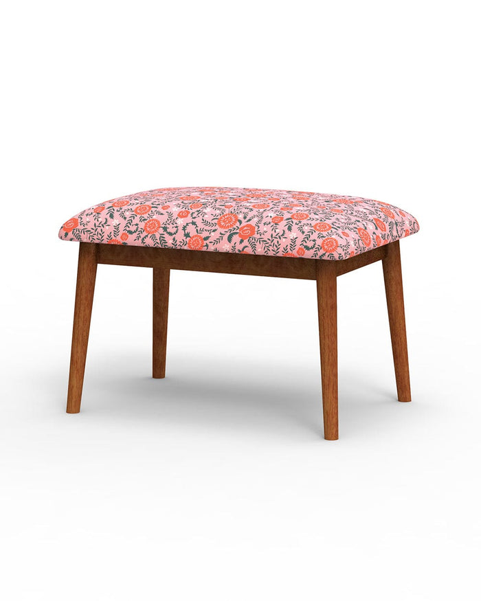 Chumbak Jodhpur Bench Small - Earthy Florals Peach
