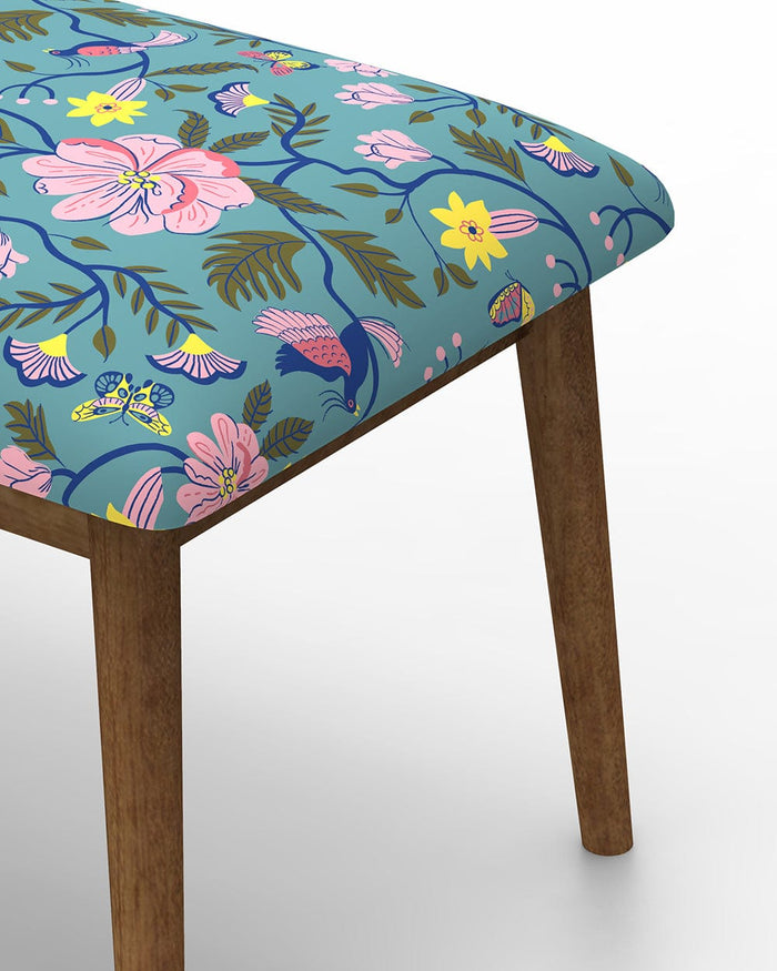 Chumbak Jodhpur Bench Small - Spring Bloom Teal