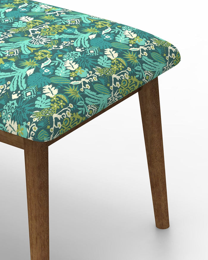 Chumbak Jodhpur Bench Small - Tropical Ikkat Green