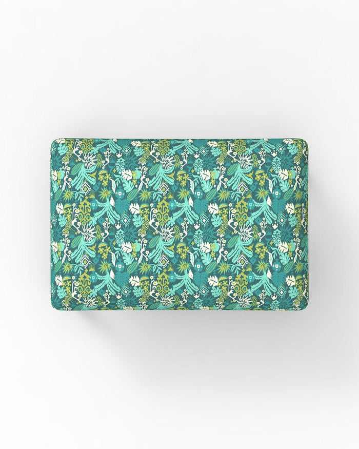 Chumbak Jodhpur Bench Small - Tropical Ikkat Green