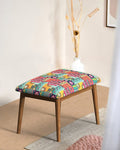 Chumbak Jodhpur Bench Small- Floral Swirls Red