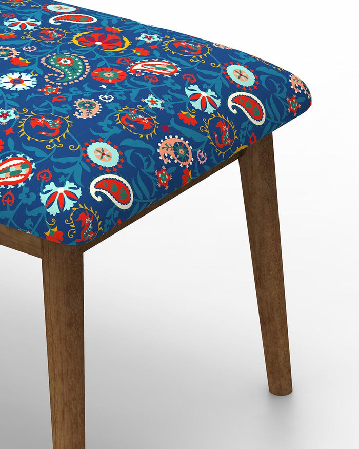 Chumbak Jodhpur Bench  Small- India Paisleys Blue