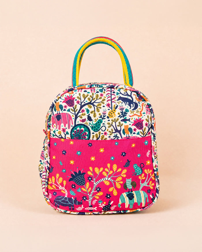 Jungle Rumble Lunch Bag - Pink