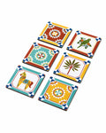 Karaikudi Tiles Coasters,  Set of 6