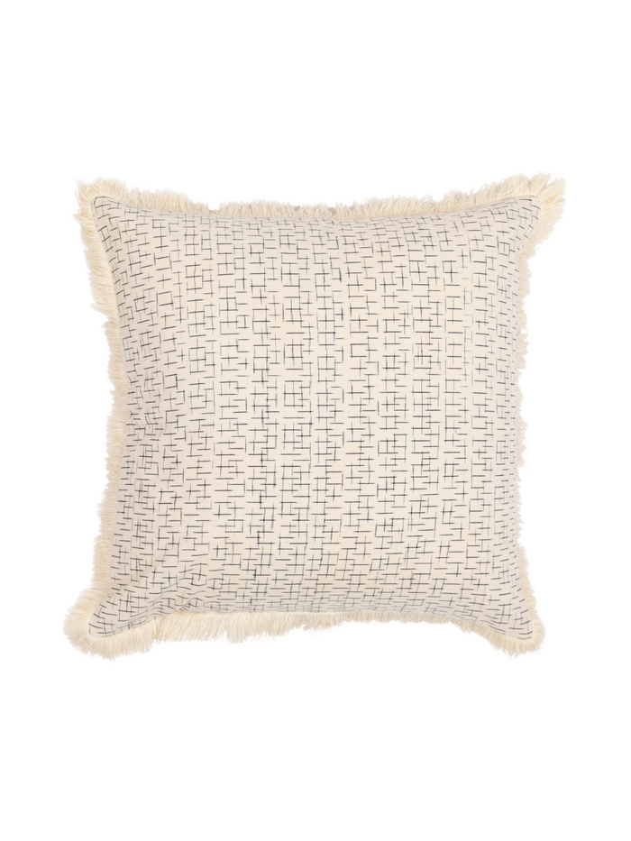 Kattari Ikat Pillow Cover With Fringe