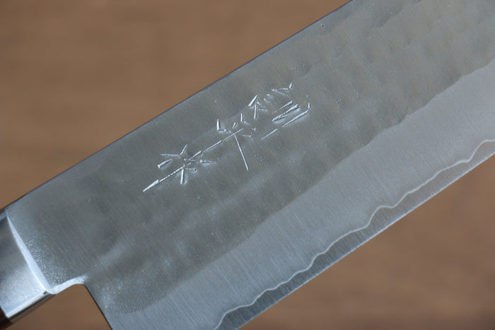 Kunihira Tanzo VG1 Hammered Gyuto 180mm with Mahogany Handle - Seisuke Knife