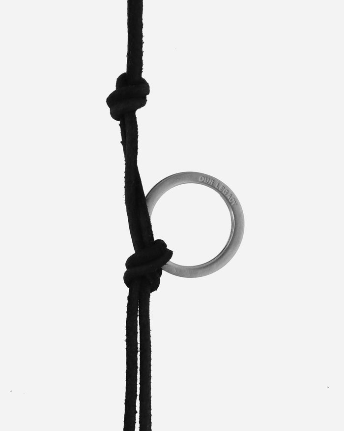 Our Legacy Ladon Black Leather Small Accessories Lanyards A2208LBL 001